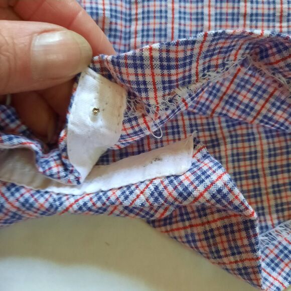 Vintage 1980s A TINY TOTS ORIGINAL Infant Plaid Shortalls Romper Hat  Size 18M - Picture 2 of 9